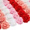 100 Pack Pink and White Artificial Rose Heads, 3-Inch Stemless Flowers for Valentine's Day, Weddings, Bouquets, DIY Crafts (4 Colors)